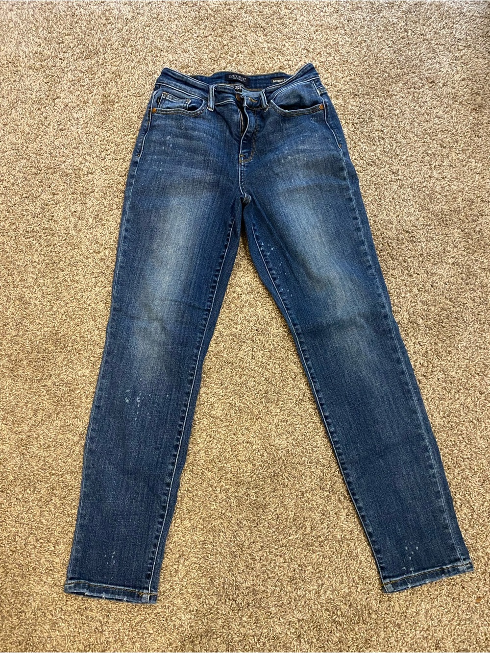 Judy Blue Jeans Womens Blue Bleach Splash Boyfriend Fit Jeans 3 / 26